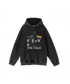 Yıkamalı Kumaş Rock Serisi Pink Floyd Kapüşonlu Hoodie Sweatshirt