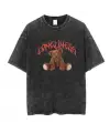 Yıkamalı Loneliness Bear Unisex Eskitme T-Shirt