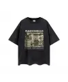 Yıkamalı Radiohead Poster Baskılı Unisex Oversize Vintage Eskitme T-Shirt