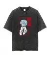 Rei Ayanami Siyah Unisex Oversize T-Shirt
