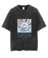 Yıkamalı Taylor Swift Cat Oversize Vintage T-Shirt