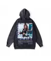 Yıkamalı Taylor Swift Vintage Kapüşonlu Sweatshirt