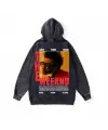 Yıkamalı The Weeknd Vintage Kapüşonlu Sweatshirt