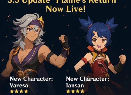 Genshin Impact 5.5 Return of the Flame Day Update Has Arrived - New Characters and Instant Crystal Delivery!