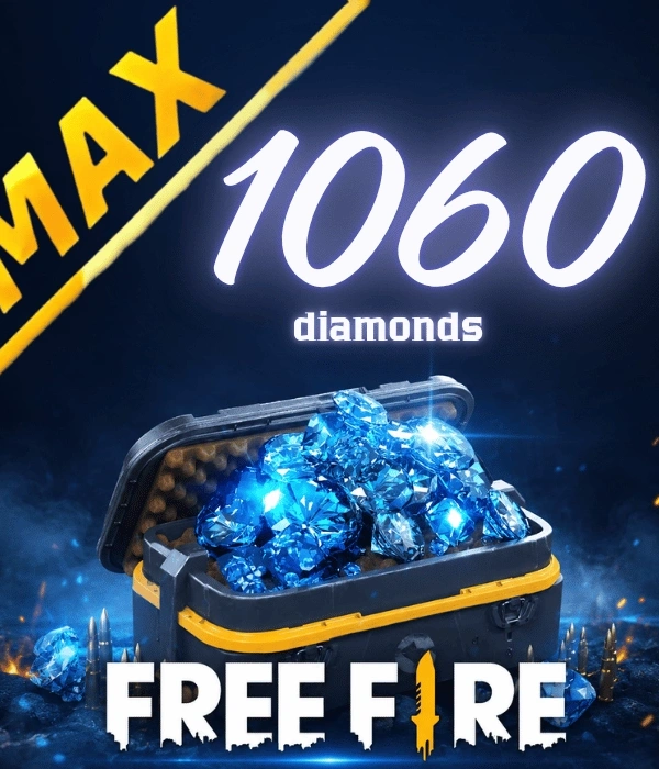 Free Fire MAX 1,060 диаманта