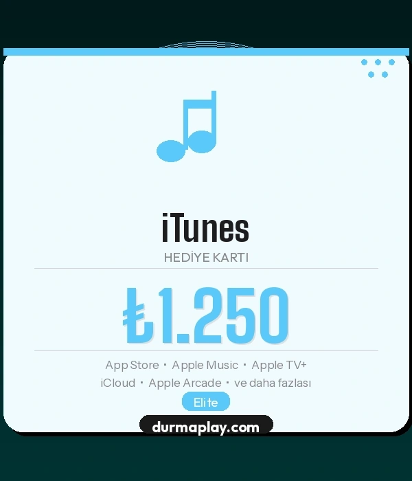 iTunes Gift Card 1250 TL