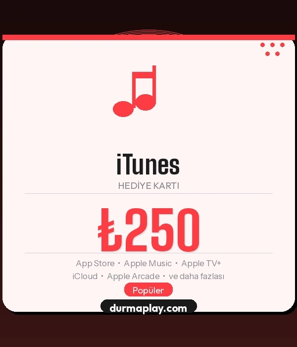 iTunes Gift Card 250 TL