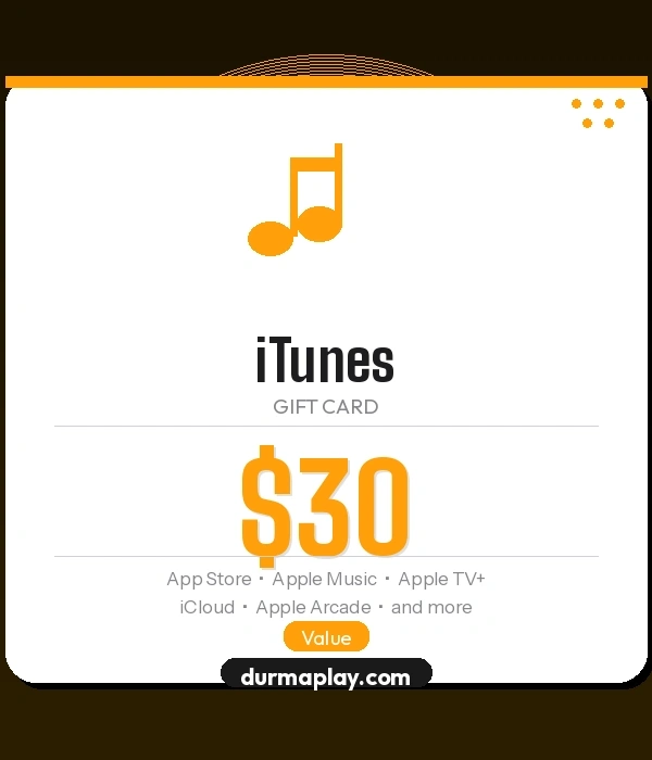 iTunes Hədiyyə Kartı 30 USD