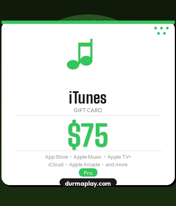 iTunes Hədiyyə Kartı 75 ABŞ dolları