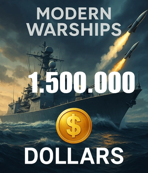 Modern Warships 1.500.000 Dolar