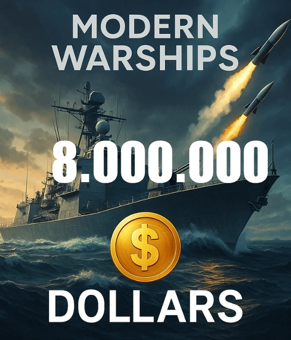 Modern Warships 8.000.000 Dolar