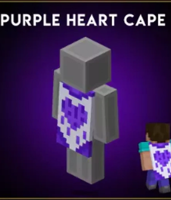 Purple Heart Cape Minecraft Java & Bedrock Edition DlC