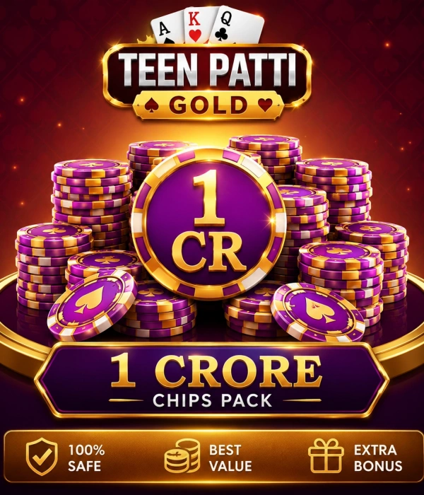 Teen Patti Gold 1 Cr Chips Pack