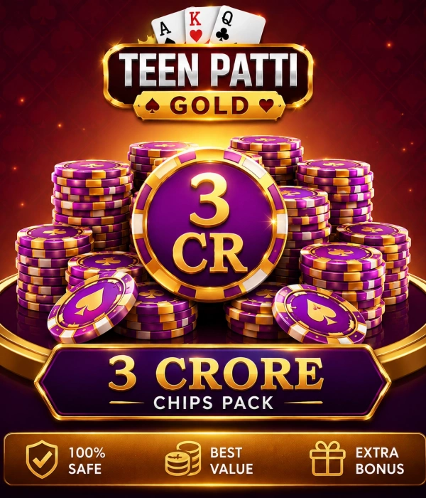 Teen Patti Gold 3 Cr Chips Pack
