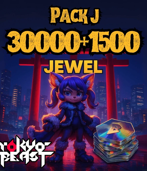 Tokyo Beast Jewel Pack J - 30000+1500 Jewels