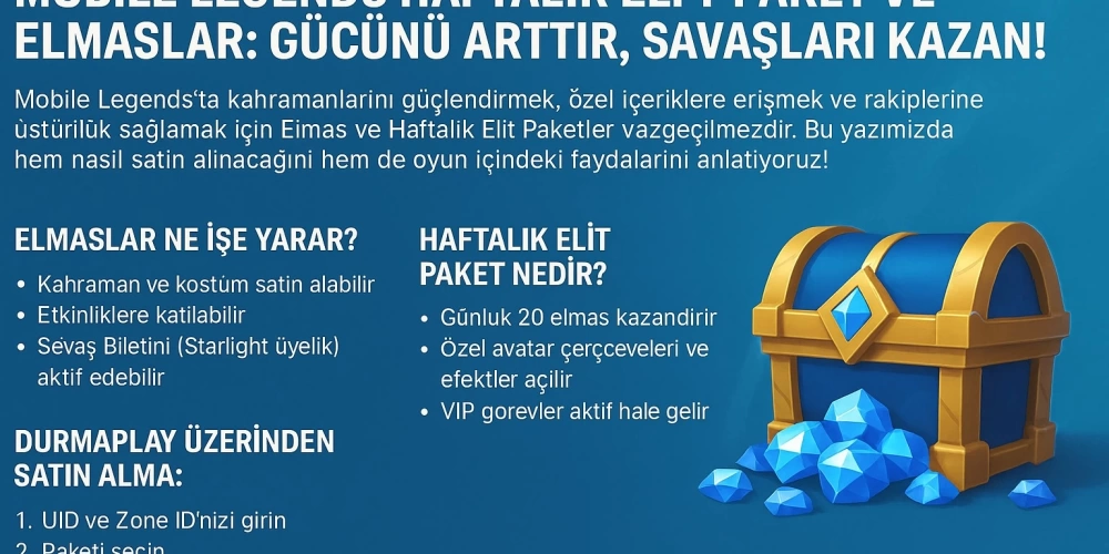 Mobile Legends Haftalık Elit Paket ve Elmaslar: Gücünü Arttır, Savaşları Kazan!