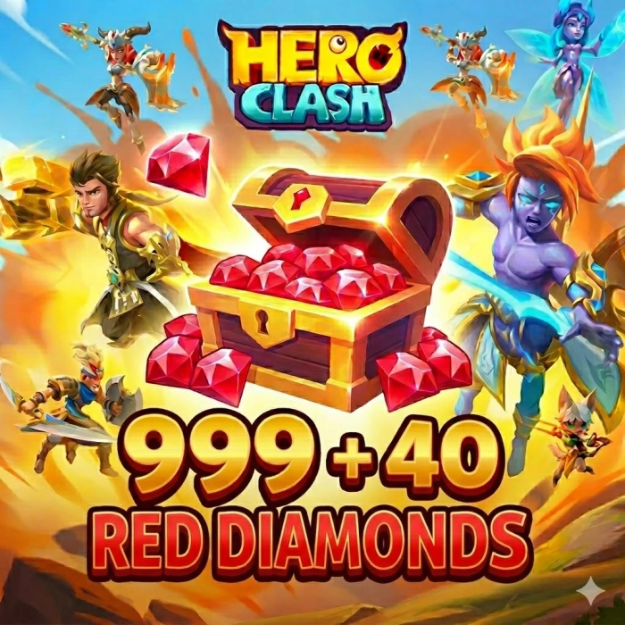 HERO CLASH 999 + 40 Kırmızı Elmas