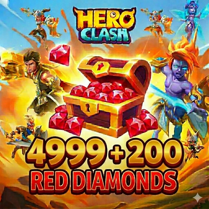 Hero Clash 4999 + 200 Kırmızı Elmas