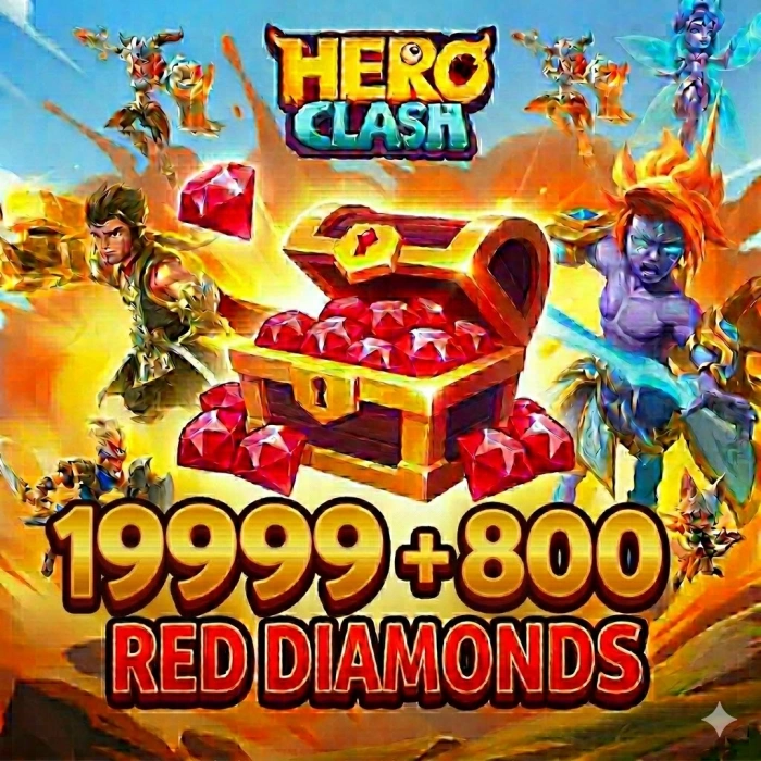Hero Clash 19999 + 800 Kırmızı Elmas
