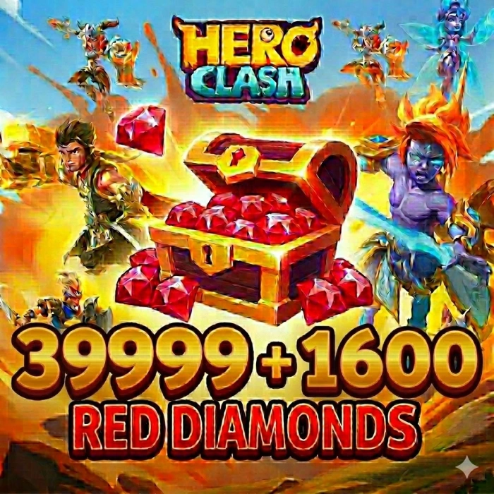 Hero Clash 39999 + 1600 Kırmızı Elmas