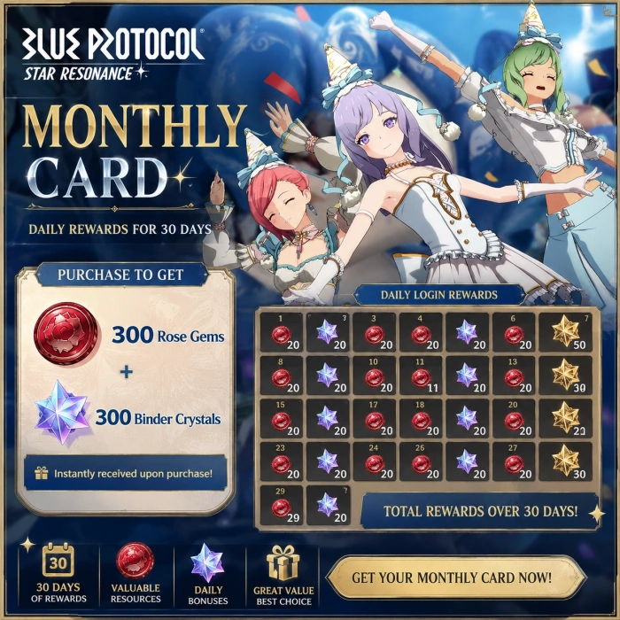 Blue Protocol: Star Resonance Monthly Card
