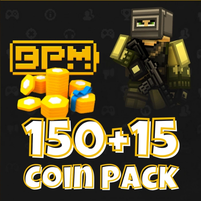 Paquete de 150 + 15 monedas en BLOCKPOST Mobile