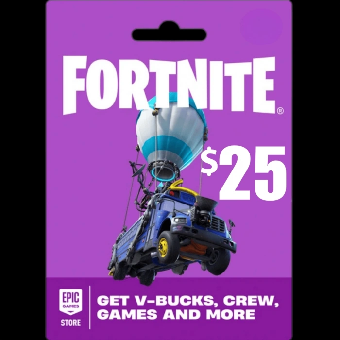 Cartão Fortnite 25$ - Conta dos EUA V-Bucks
