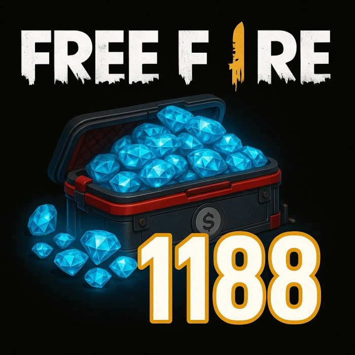 Free Fire 1080 + 108 μπόνους παγκόσμια