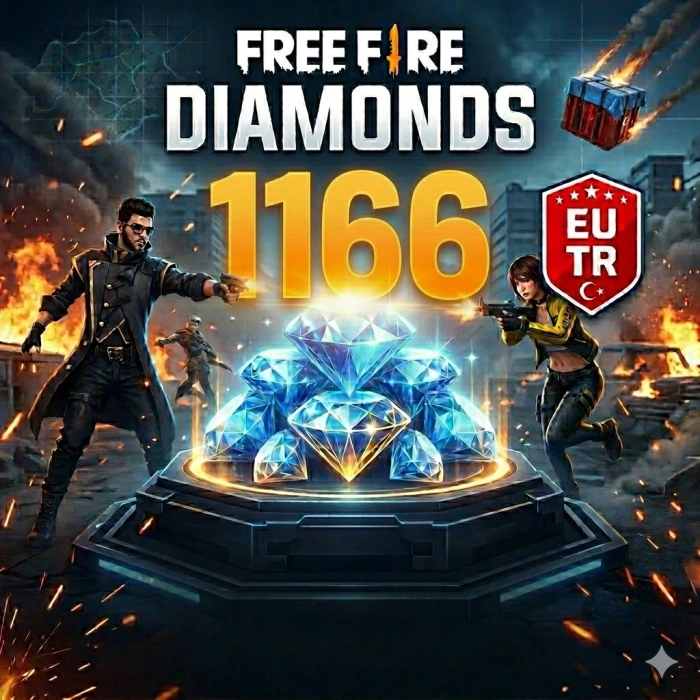 Free Fire 1166 Diamonds( 1060 + 106 Bonus )