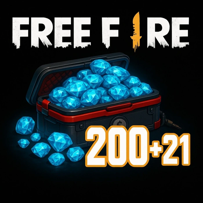 Free Fire 200 + 21 Μπόνους Πυριτιδες Global