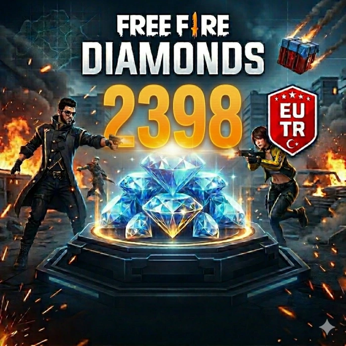 Free Fire 2398 Almaz( 2180 + 218 Bonus )