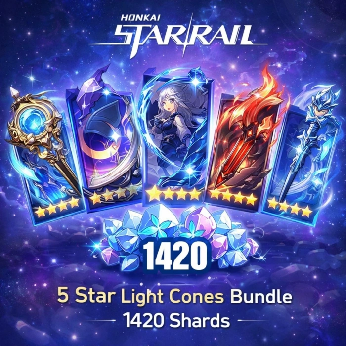 Honkai: Star Rail 5 Star Light Cones Bundle - 1420 Shards