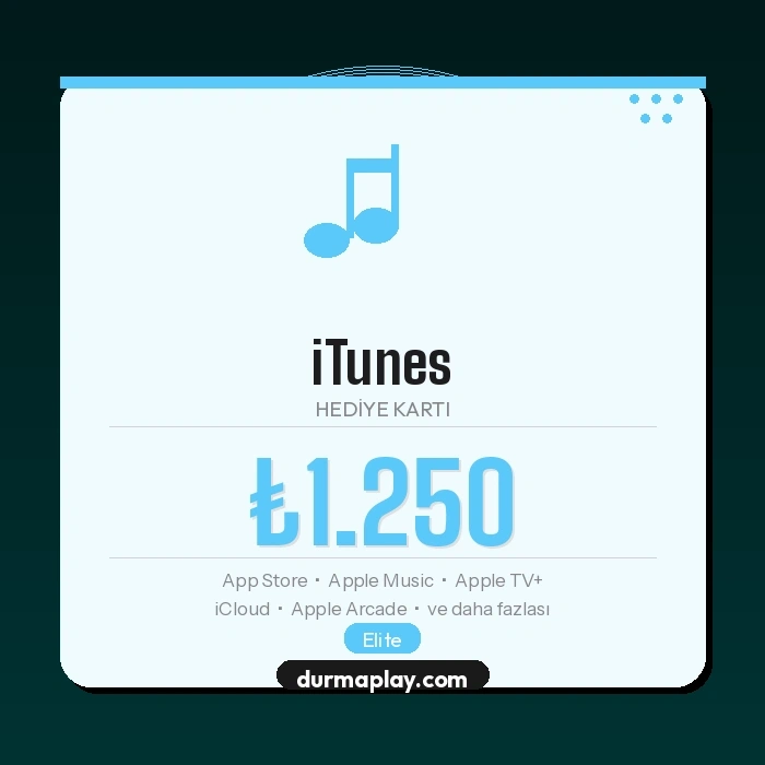 iTunes Gift Card 1250 TL