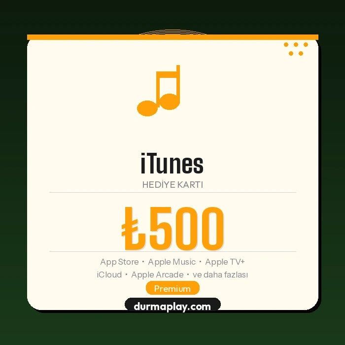 Tarjeta de regalo de iTunes 500 TL
