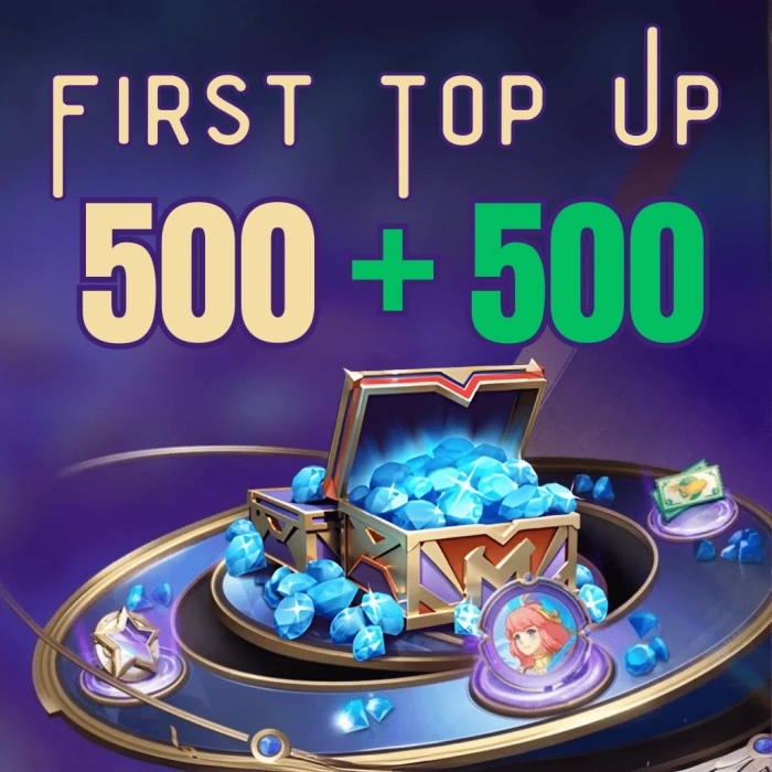 MLBB 1000 (500+500) Diamantes – Primeiro Top Up