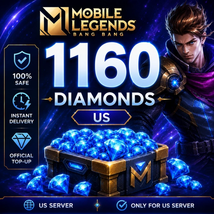 MLBB 1000+160 Diamonds US