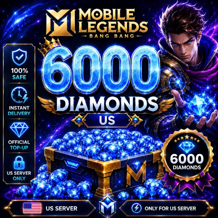 MLBB 5000+1000 Diamonds US