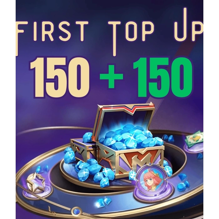 MLBB First Top Up 150 +150 Almaz UZ