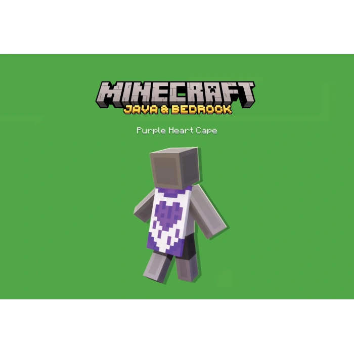 Purple Heart Cape Minecraft Java & Bedrock Edition Dlc