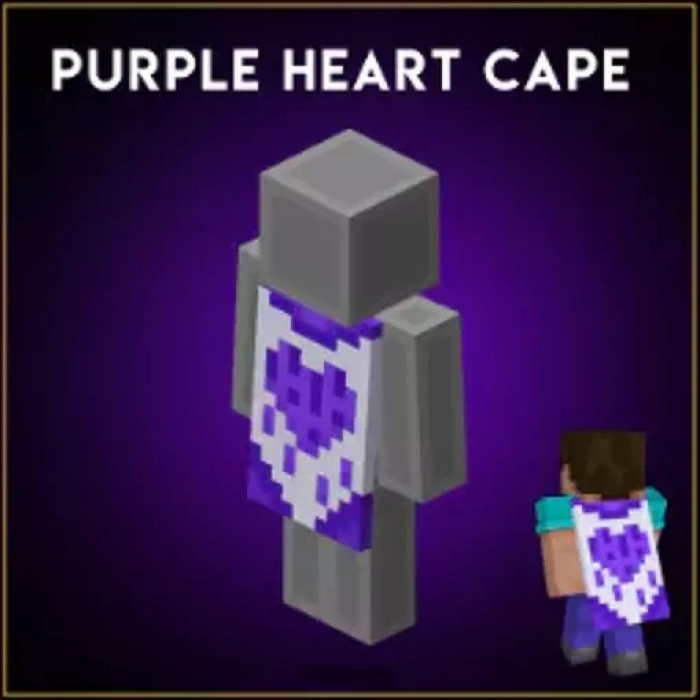 Purple Heart Cape Minecraft Java & Bedrock Edition Dlc
