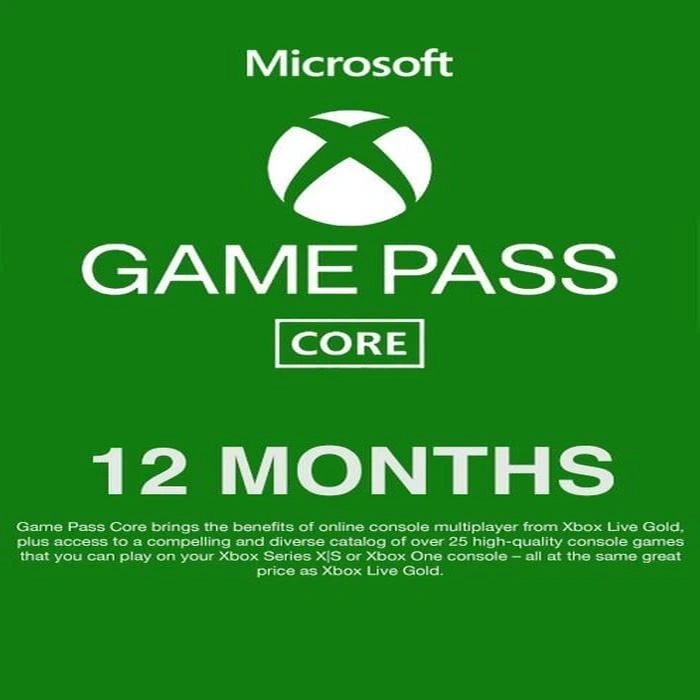 Xbox Game Pass Core 12 Meses de Membresía