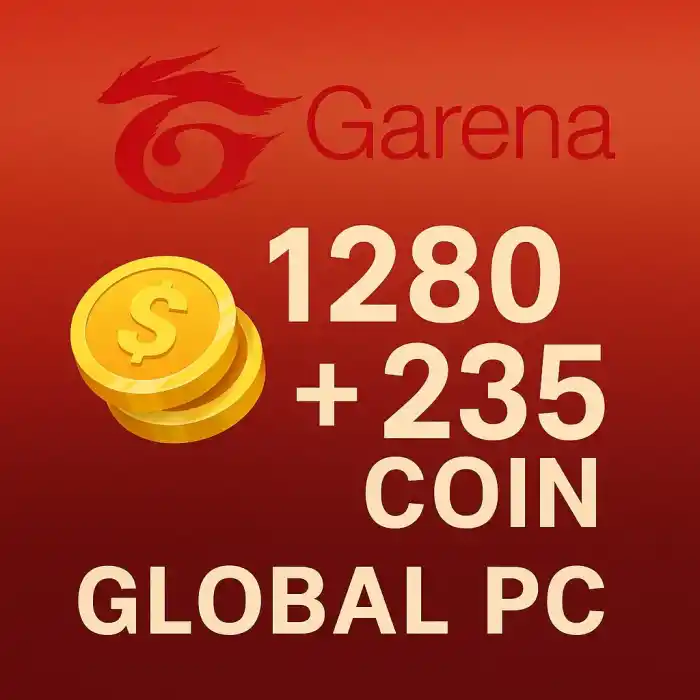 1280 + 235 Монета Garena Global PC