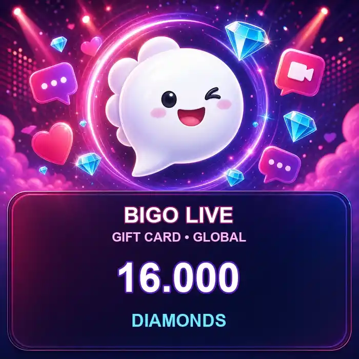 BigoLive Gift Card (Global) 16000 Diamonds