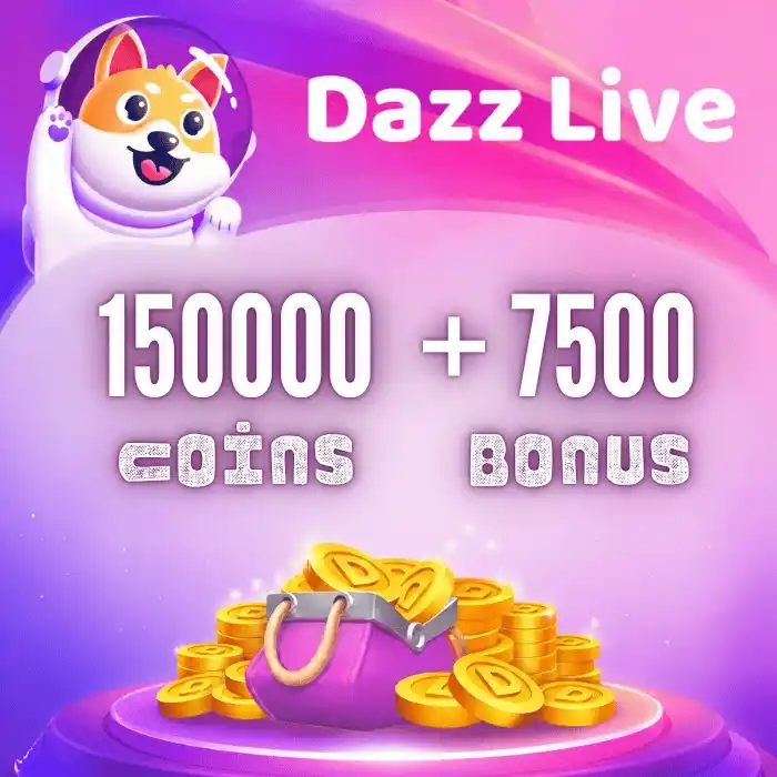 Dazz Live Coins 150000 Coins + 7500 Bonus
