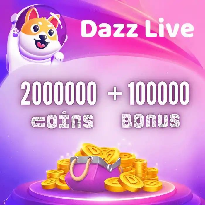 Dazz Live Coins 2000000 Coins + 100000 Bonus