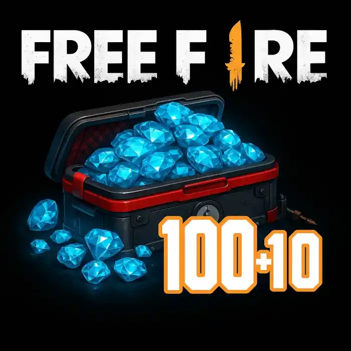 Free Fire 100 + 10 Bonus Diamonds Global