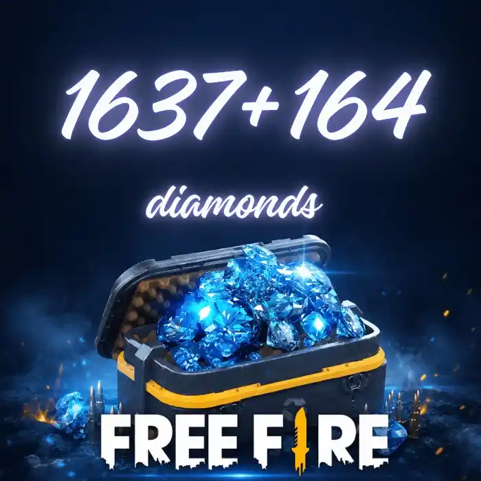 Free Fire 1637 + 164 Extra Diamonds