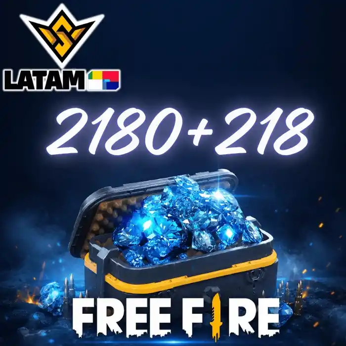 Free Fire 2180+218 diamantes