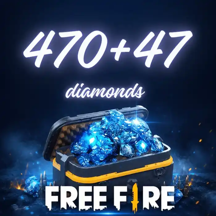 Free Fire 470 + 47 Extra Diamonds