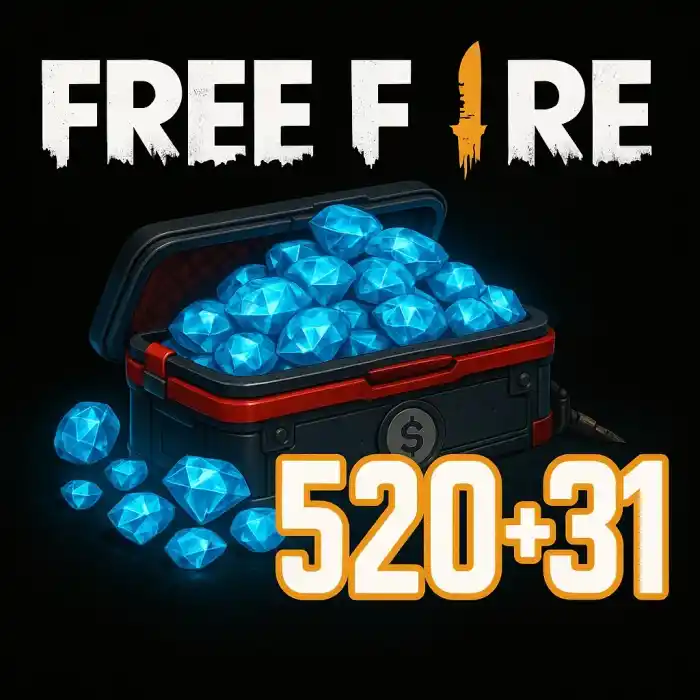 Free Fire 520+31 Diamonds Global